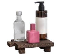 Gcroet Pedestal de Bandeja de Madera Bandeja de Madera de 9x6 Pulgadas para baño con pies crecientes para Colocar jabón, dispensador de jabón, hisopo de algodón, Adorno de Plantas.