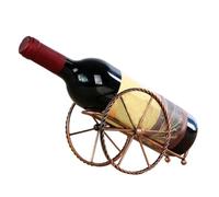 Gcroet Soporte para botellero de Metal, Estante para Vino, Soporte de Dos Ruedas de Hierro, Estante Decorativo para Mesa, portabotellas...