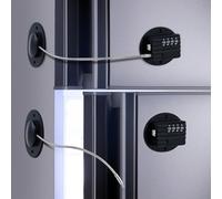 GCRQ Cerradura Puerta de Frigorífico para Niños, Cerradura de Gabinete con Contraseña de 4 Dígitos, Cerradura de Nevera Mejorada con Combinación (2 Pieza)