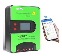 GCSOAR Controlador de carga solar MPPT de 40 A, controlador de carga automático de 12 V/24 V máximo PV 100 V, adaptador WiFi integrado con pantalla LCD para baterías AGM de inmersión selladas con gel