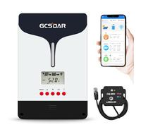 GCSOAR Regulador de carga MPPT de 60 A, 12 V/24 V/48 V, máx. PV 150 V, pantalla LCD, adaptador WLAN opcional, control remoto, controlador de carga solar para plomo, ácido y litio