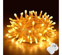 Gcstnn - Guirnalda de luces para exteriores, 3 m, 30 LED, micro Fairy Lights IP65, resistente al agua, alambre de cobre con temporizador, para habitaciones, jardín, jarras, botellas, Navidad,