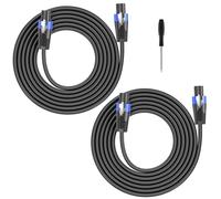 GCTBL 10M 2pack Speakon a Speakon Cables Profesional 12 Gauge Audio Cord DJ/PA Speaker Cable con Twist Lock
