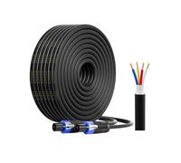 GCTBL 15M Cable Speakon 4 Conductores Cobre Libre de Oxígeno (OFC) 99,95% Puro Cable 15AWG Altavoz Speakon para Amplificador de Audio DJ/PA