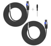 GCTBL 1M 2pack Speakon a 1/4 "Cables de altavoz 6.35mm TS Plug Wire Cable de amplificador de audio para DJ/PA altavoz