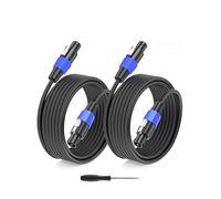 GCTBL 1M 2pack Speakon a Speakon Cables Macho a Macho Profesional DJ/PA Audio Amplificador Cable de altavoz