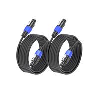 GCTBL 25M 2pack Speakon a Speakon Cables Macho a Macho Profesional DJ/PA Audio Amplificador Cable de altavoz