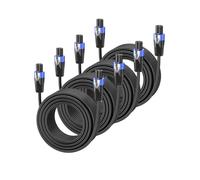 GCTBL 4pack 3M Speakon a Speakon Cables Macho a Macho Profesional DJ/PA Audio Amplificador Cable de altavoz