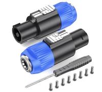 GCTBL 4Pack Conector De Cable Speakon, Adaptadores de speakon a 1/4 Pulgadas 6.35mm TS hembra Mono Plug para NL4FC, NL4FX, NLT4X, NL2FC