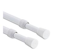 Gcurtain de Tensión de Resorte de Cortina Juego Ajustable de 2 Diámetro 9-12 mm - Blanco/Longitud Extensible 17 "-27" (45-70 Cm)