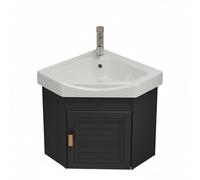 GCXNSKDQN Mueble Lavabo，Mueble de bafo con Lavabo und Puertas，Ahorra Espacio Muebles de Bano con Lavabo，para Baño Sala de Estar，Cocina，Dormitorio(Black,16.9in)