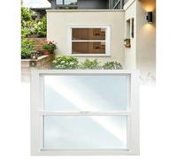 GCXNSKDQN Ventana corrediza de Aluminio de una Sola Hoja con Vidrio Esmerilado de 0,2 Pulgadas de Espesor,for cobertizo, sótano, gallinero, baño, casa de Juegos, casa móvil(White(W*H),38x22)