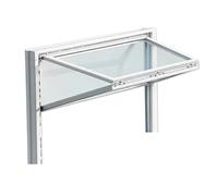 GCXNSKDQN Ventana corrediza Plegable Vertical, Vidrio Templado y manija de Bloqueo, aleación de Aluminio, Apta for Camiones de Comida y Bares(White-B)