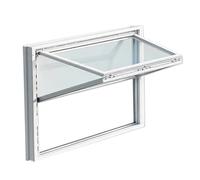 GCXNSKDQN Ventana corrediza Plegable Vertical, Vidrio Templado y manija de Bloqueo, aleación de Aluminio, Apta for Camiones de Comida y Bares(White-A)