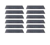GCYEIDMA 6/12 Alfombrillas Suaves for escaleras, Autoadhesivas, Antideslizantes, con absorción de Agua, silenciosas y Protectoras Alfombras para Escaleras(12-Piece)