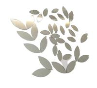 GCYEIDMA Azulejos de Mosaico 120pcs Glass Mosaic Tiles Petal Leaves, Glass Supplies for Crafts, Craft Mirrors, Mirror Embellishments(Silver Mirror)