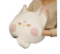 GCYEIDMA Calentador de Manos Almohada de Peluche Pan Tostado, Comida Kawaii, Cerdo, Conejo, Zorro, Tostada, muñeco Suave, Calentador Manos, cojín Decorativo for el hogar(35cm White Fox)
