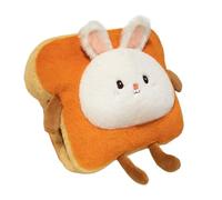 GCYEIDMA Calentador de Manos Almohada de Peluche Pan Tostado, Comida Kawaii, Cerdo, Conejo, Zorro, Tostada, muñeco Suave, Calentador Manos, cojín Decorativo for el hogar(33cm White Bunny)