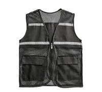 GCYEIDMA Chaleco de Malla publicitario con Logotipo Impreso for Voluntarios, Ropa Deportiva for Grupos beneficio público, Trabajo Chaleco Reflectante(Khaki,L)