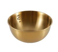 GCYEIDMA Cuenco De Acero Inoxidable For Ensalada Frutas Con Báscula, For Sopa Y Arroz, Recipiente For Almacenar Alimentos, For Fideos Gran Capacidad, Vajilla For Cuencos Mezcla Acero(Gold,24CM)