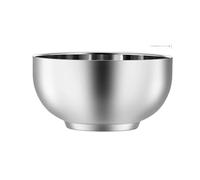 GCYEIDMA Cuenco de fideos acero inoxidable 5 tamaños, recipiente doble capa for alimentos, cuencos profundos for mezclar huevos y ensaladas, vajilla cocina Cuencos Mezcla Acero(18.5cm)