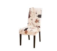 GCYEIDMA Fundas Sillas Estampadas 4/6 Fundas elásticas for sillas de Comedor con Estampado Floral - Fundas extraíbles y Lavables a máquina(A,4PC)