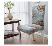 GCYEIDMA Fundas Sillas Estampadas Funda elástica for Silla con Estampado Floral, Funda Suave de poliéster for Comedor, hogar, Restaurante, 1 ud(Color 02)