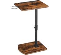 GCYEIDMA Mesa Auxiliar en Forma de C Mesa Auxiliar Vintage Ajustable en Forma de C, sofá Giratorio 360 Grados, Escritorio for Ordenador portátil con portavasos extraíble y Ranura for Tableta