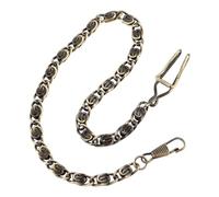 GCYEIDMA Reloj De Bolsillo Chain Cadena de Metal Vintage 37,5 cm for Chaleco con Cierre Pinza Langosta, Soporte for Reloj Bolsillo, Accesorio eslabón Hebilla única(Color 2)