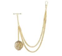 GCYEIDMA Reloj De Bolsillo Chain Reloj de Bolsillo Albert con Cadena Chaleco for Hombre Colgante medallón, Regalo for el Día del Padre(Gold Hollow Star)