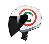 GCZ Casco de Bicicleta monopatín Wheeling Motocicleta Ciclista ATV Visor Casco Medio Abierto con Protector Solar desplegable Aprobado por Dot