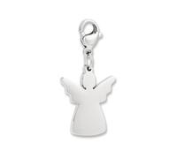 GD GOOD.designs Colgante Charms ángel con cierre de mosquetón | Colgante plateado de acero inoxidable 316L | Charm para pulsera de dijes en plata | Resistente al agua e hipoalergénico