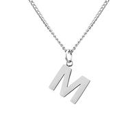 GD GOOD.designs Collar con letras M plata - collar de la piel amigable para las señoras I Cadena de letras de plata