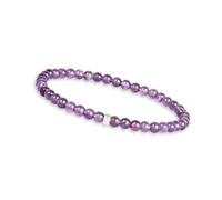 GD GOOD.designs Pulsera de amatista para mujer con piedras naturales auténticas y perla de plata 925 - brazalete de piedras preciosas I Pulseras de cuentas con perlas de piedra natural de 4 mm