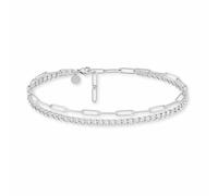 GD GOOD.designs Tobilleras para mujer | Tobillera plateada de varias capas con cadena gruesa y cadena de ancla | Joya de tobillo de acero inoxidable 316L en plata | Resistente al agua y ajustable (22-