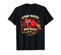 G'Day Mate Australia Australiano Outback Canguro Art Souvenir Camiseta