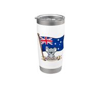G'Day Mate Australia Day Bandera Australiana Koala Australia Vaso térmico de acero inoxidable de doble pared