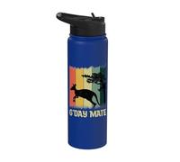 G'Day Mate Australia Day Canguro australiano Retro Vintage Stainless Steel Insulated Water Bottle