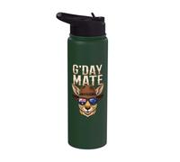 G'Day Mate Australia Day Canguro australiano Stainless Steel Insulated Water Bottle