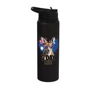 G'Day Mate Australia Day Kangaroo Bandera Australiana Australia Stainless Steel Insulated Water Bottle