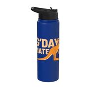 G'Day Mate Australia Day Kangaroo Bandera Australiana Australia Stainless Steel Insulated Water Bottle