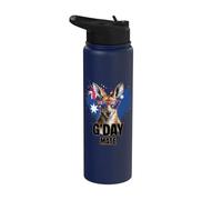 G'Day Mate Australia Day Kangaroo Bandera Australiana Australia Stainless Steel Insulated Water Bottle