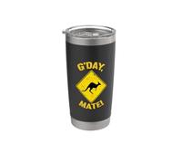 G'Day Mate Australia Day Kangaroo Bandera Australiana Vaso térmico de acero inoxidable de doble pared