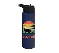 G'Day Mate Australia Día Australiano Canguro Australia Retro Stainless Steel Insulated Water Bottle
