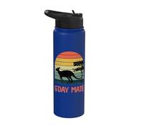 G'Day Mate Australia Día Australiano Canguro Australia Retro Stainless Steel Insulated Water Bottle