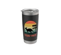 G'Day Mate Australia Día Australiano Canguro Australia Retro Vaso térmico de acero inoxidable de doble pared