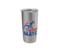 G'Day Mate Canguro Australia Día Australiano Australia Vaso térmico de acero inoxidable de doble pared