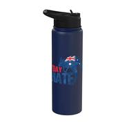 G'Day Mate Kangaroo Australia Day Bandera Australiana Australia Stainless Steel Insulated Water Bottle