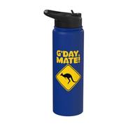 G'Day Mate Kangaroo Bandera Australiana Orgullo de Australia Stainless Steel Insulated Water Bottle