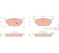 GDB1386 Kit Pastillas De Freno Ant. TRW - AUDI, SEAT, SKODA, VW